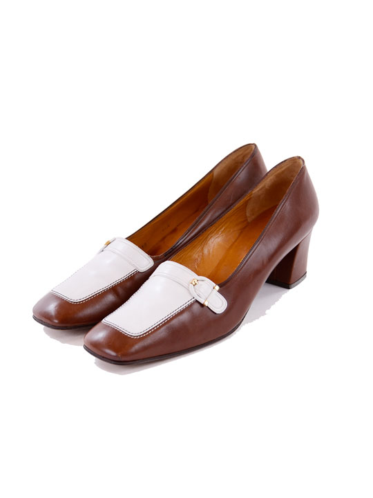 Wholesale Vintage Clothing Ladies pumps thick heel