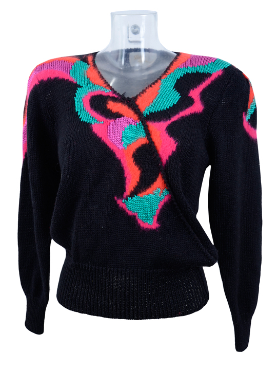 Wholesale Vintage Clothing 80s knit tops long sleeve