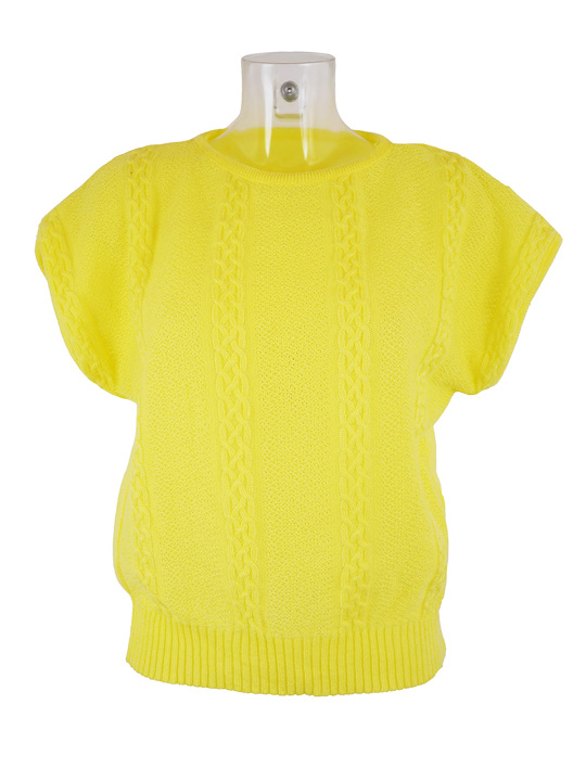 Wholesale Vintage Clothing 80s knit tops short sleeve