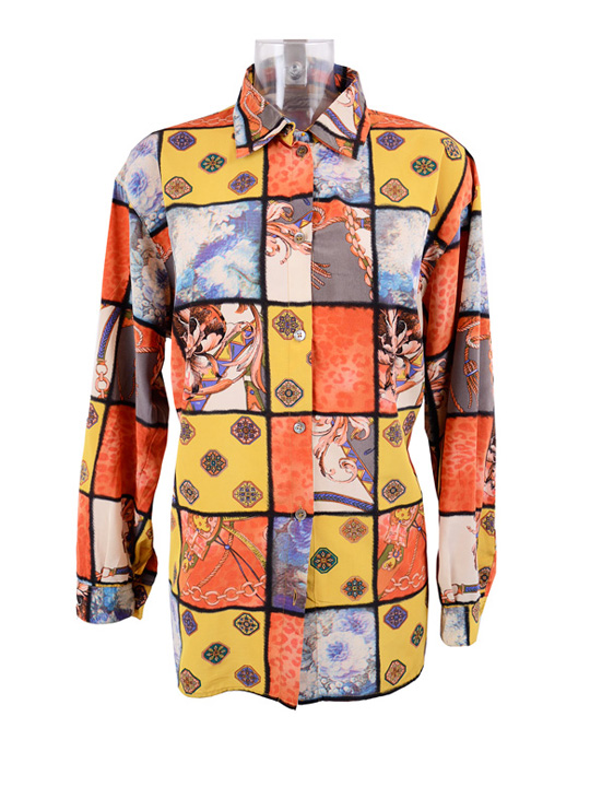 Wholesale Vintage Clothing 90s rayon print blouses