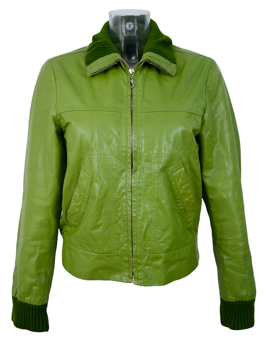 Wholesale Vintage Clothing Y2K ladies fitted leather jackets
