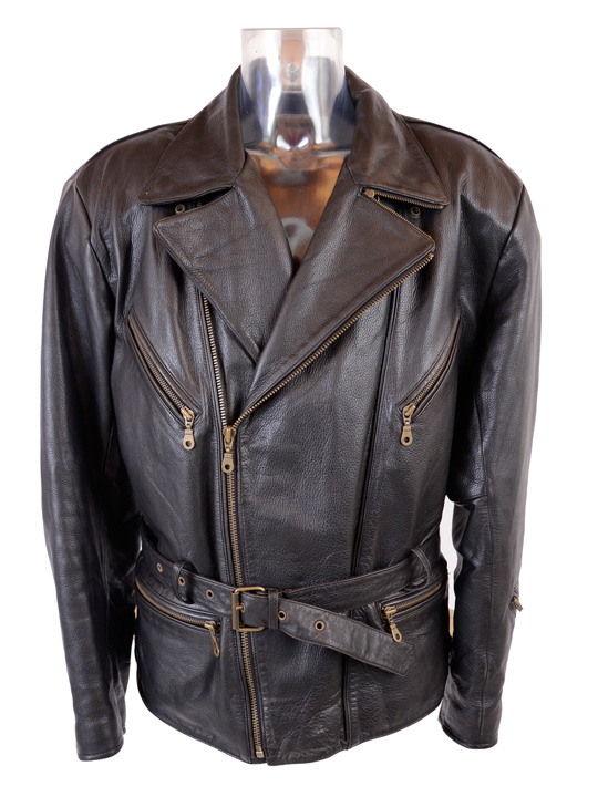 Wholesale Vintage Clothing Motorjackets thick leather elastic back