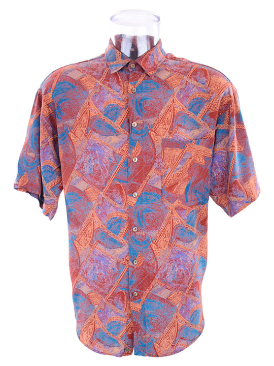 Wholesale Vintage Clothing Crazy print shirts short sleeve