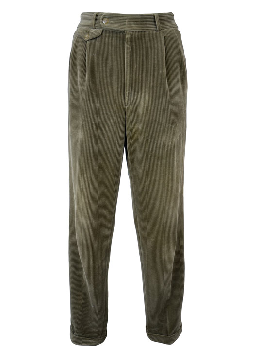 Wholesale Vintage Clothing Men carrot pants corduroy (pleated)