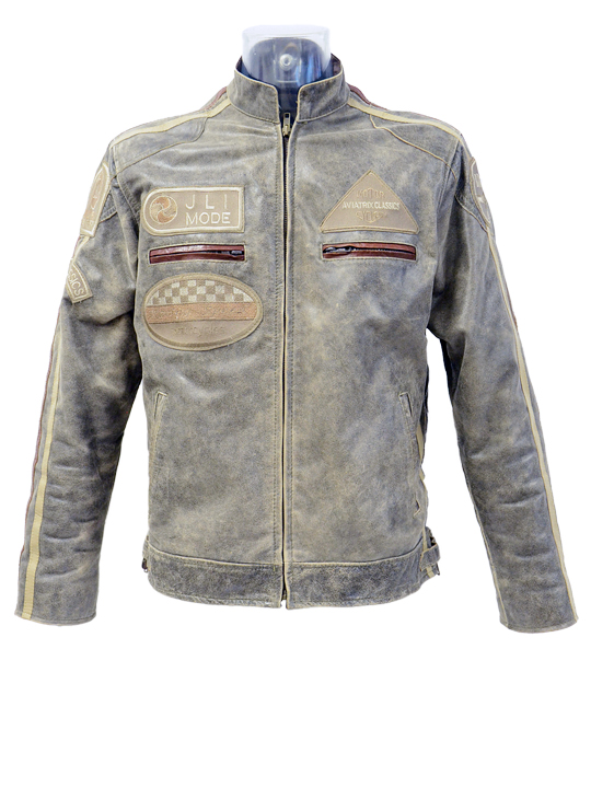 Wholesale Vintage Clothing Y2k Men leather racing jackets